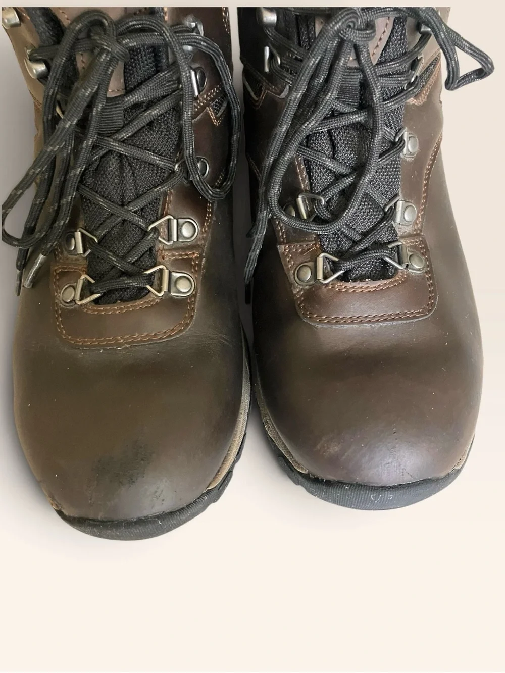 Eddie Bauer Everett Waterproof Hiking Boots Brown Leather Men’s Size 9